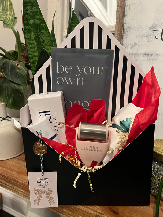 Black Glam Holiday Envelope – Confidence & Glow Set