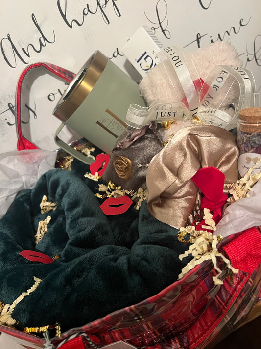 Red Luxe Holiday Tote – Cozy Comfort Edition