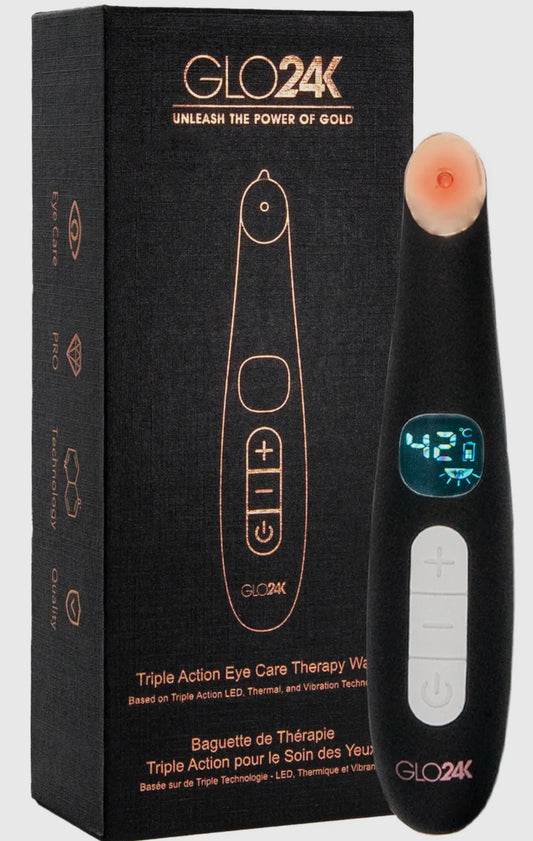 GLO24K Triple Action Eye Care Red Light Therapy Wand